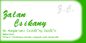 zalan csikany business card